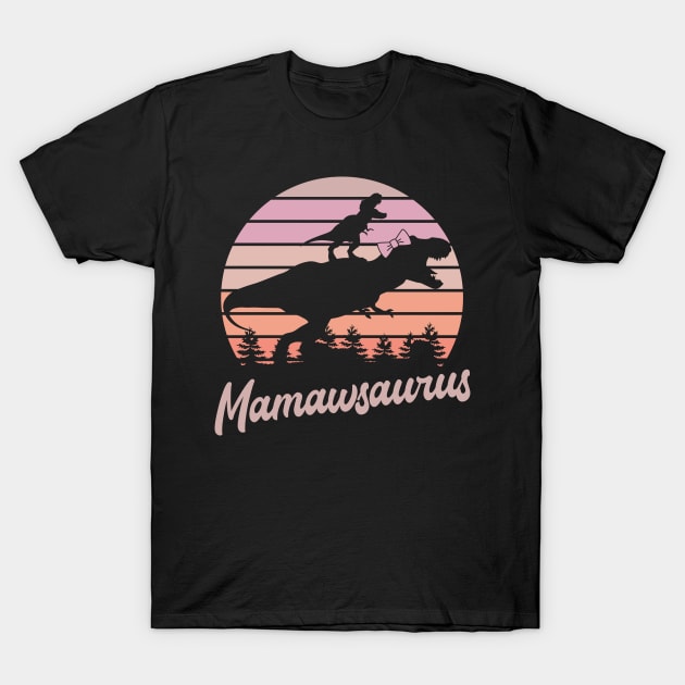 Mamawsaurus T-Rex Dinosaur T-Shirt by ryanjaycruz